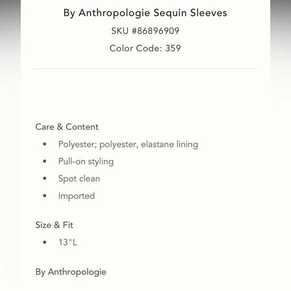 ✨ NWOT Anthropologie Emerald Sequin Sleeves - Picture 5 of 8